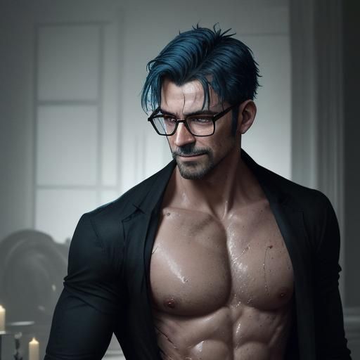 Wounded Android Butler: Hyperrealistic, Detailed Rendering