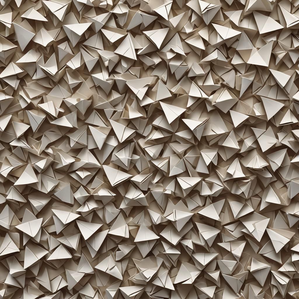 Origami Papercraft Sculpture in 8K Resolution