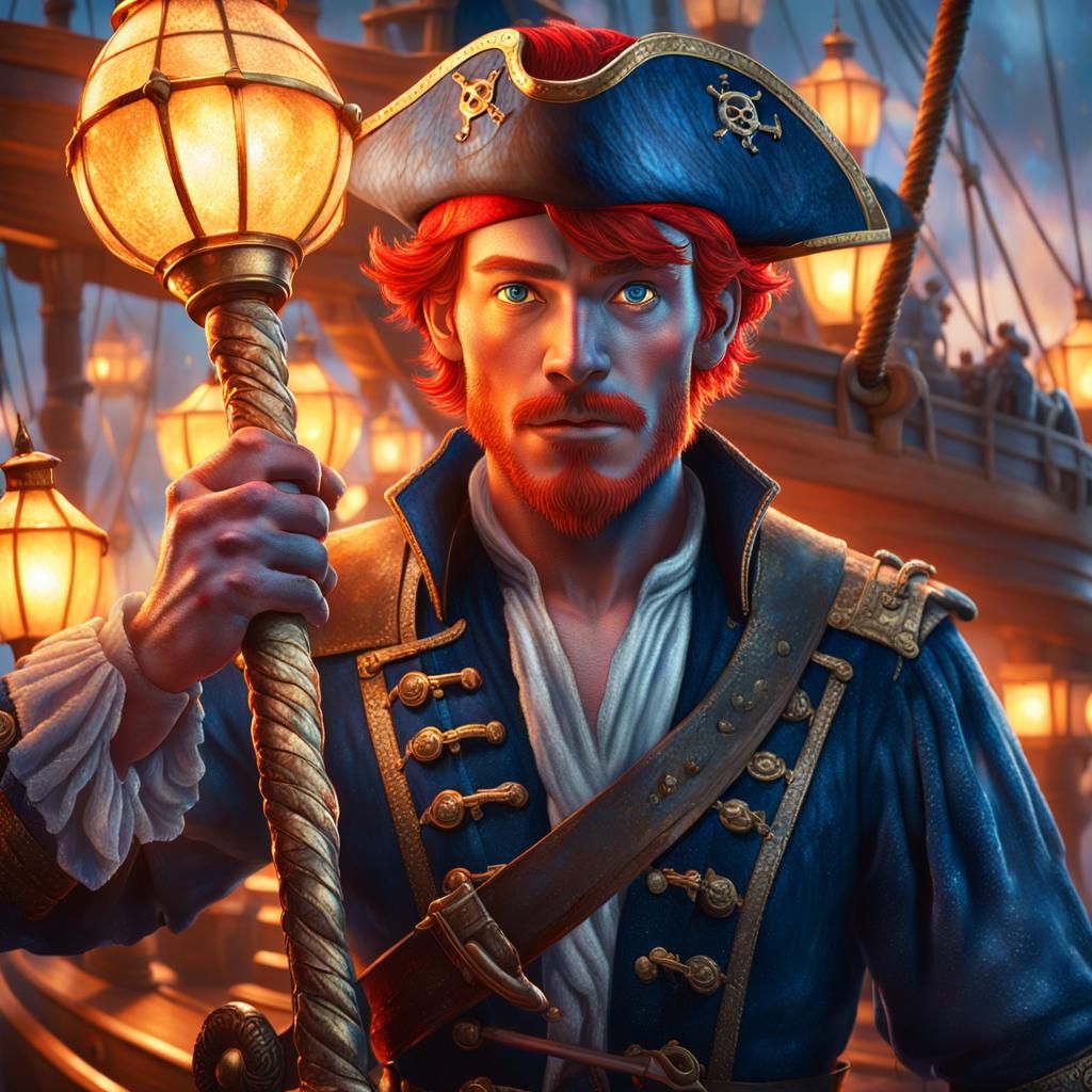 Ethereal Pirate with Mace in Fantasy Realism Style
