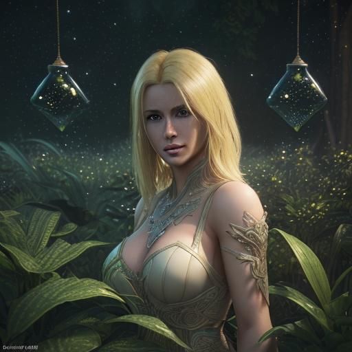 Beautiful Blonde Woman: Cinematic 3D Portrait