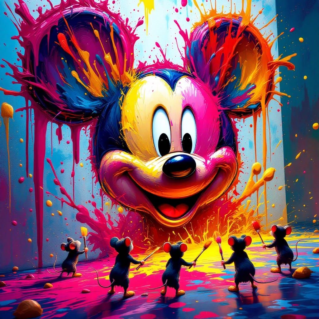Vibrant Mice Create a Hyperrealistic Splash Art Masterpiece ...