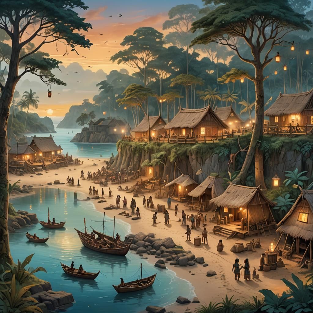 Maritime Village: British and Native American Fusion