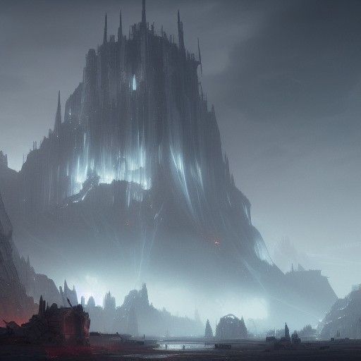 Wasteland Fortress in Dark Fantasy Concept Art