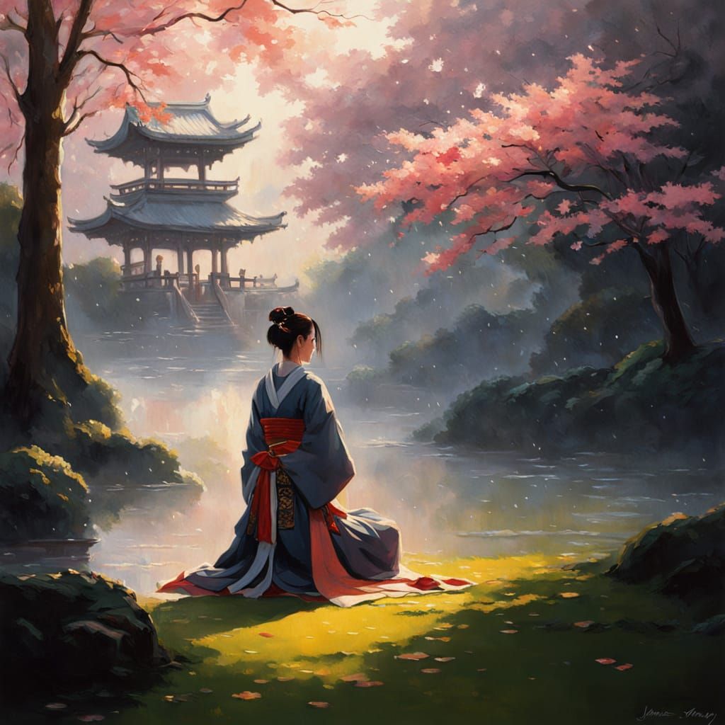 Hyper-Realistic Anime Portrait of a Tearful Japanese Maiden ...