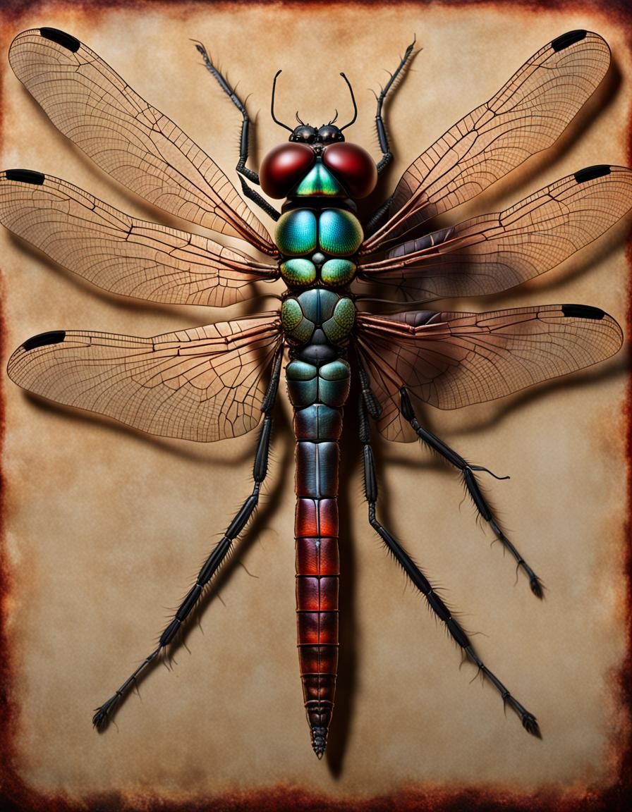 Annotated Dissection Diagram of Alien Dragonfly