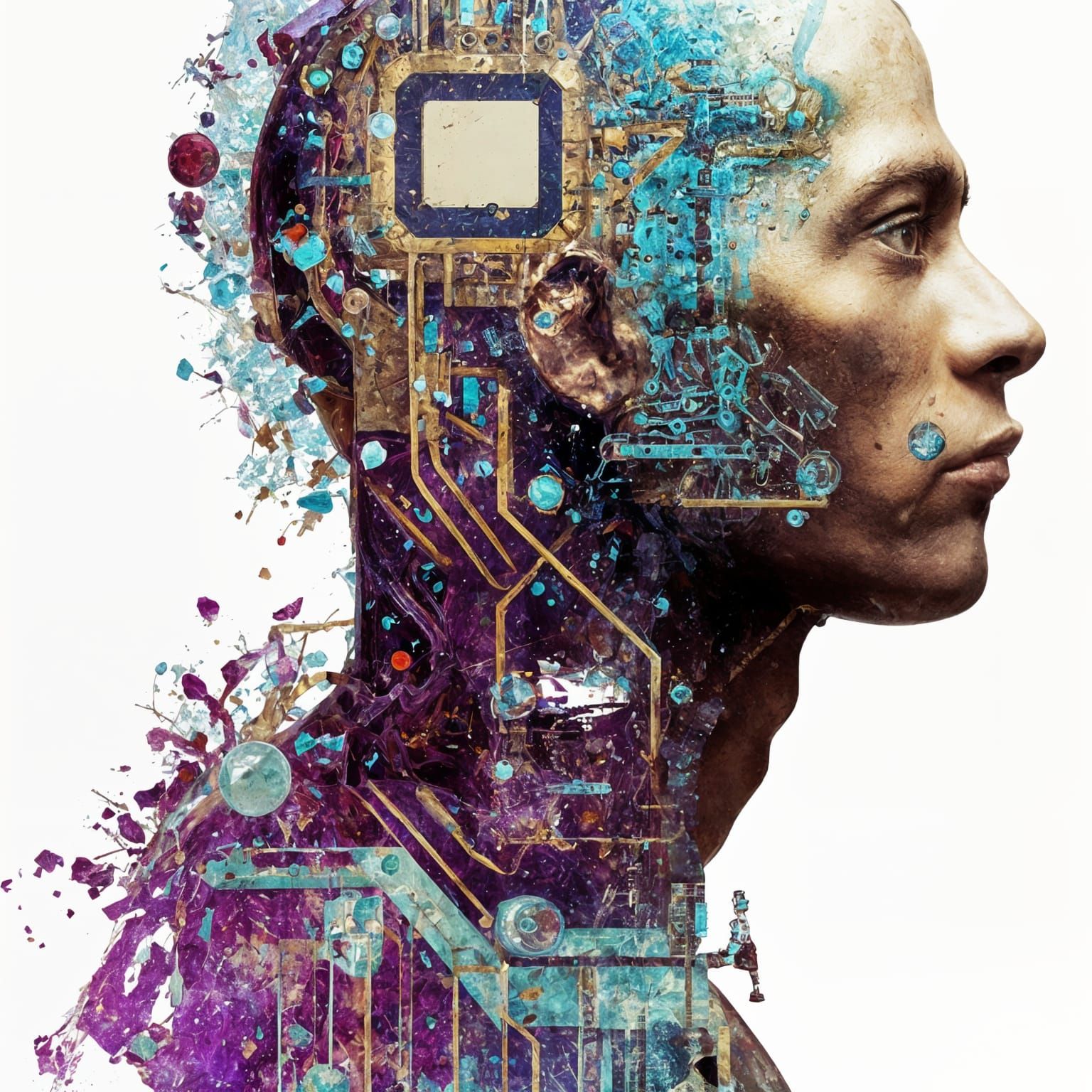 Epic Cyberpunk Metropolis in Hyper-Detailed Gloss