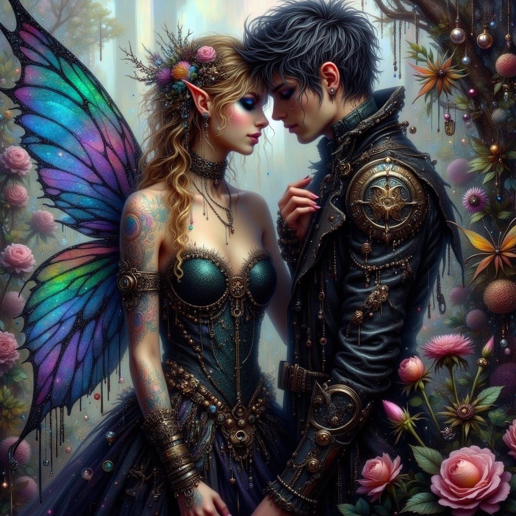 Fairy Punk Couple in Starlight Gown