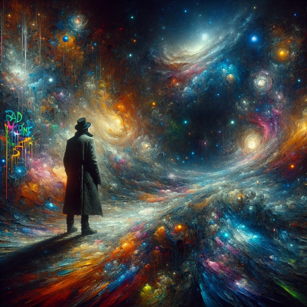 Melancholy Time Traveler in Kaleidoscopic Cosmos