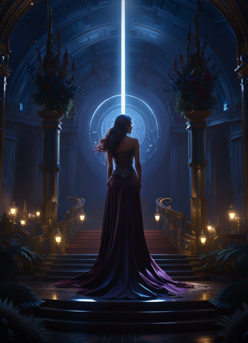 Queen of the Night: Dark Fantasy Concept Art