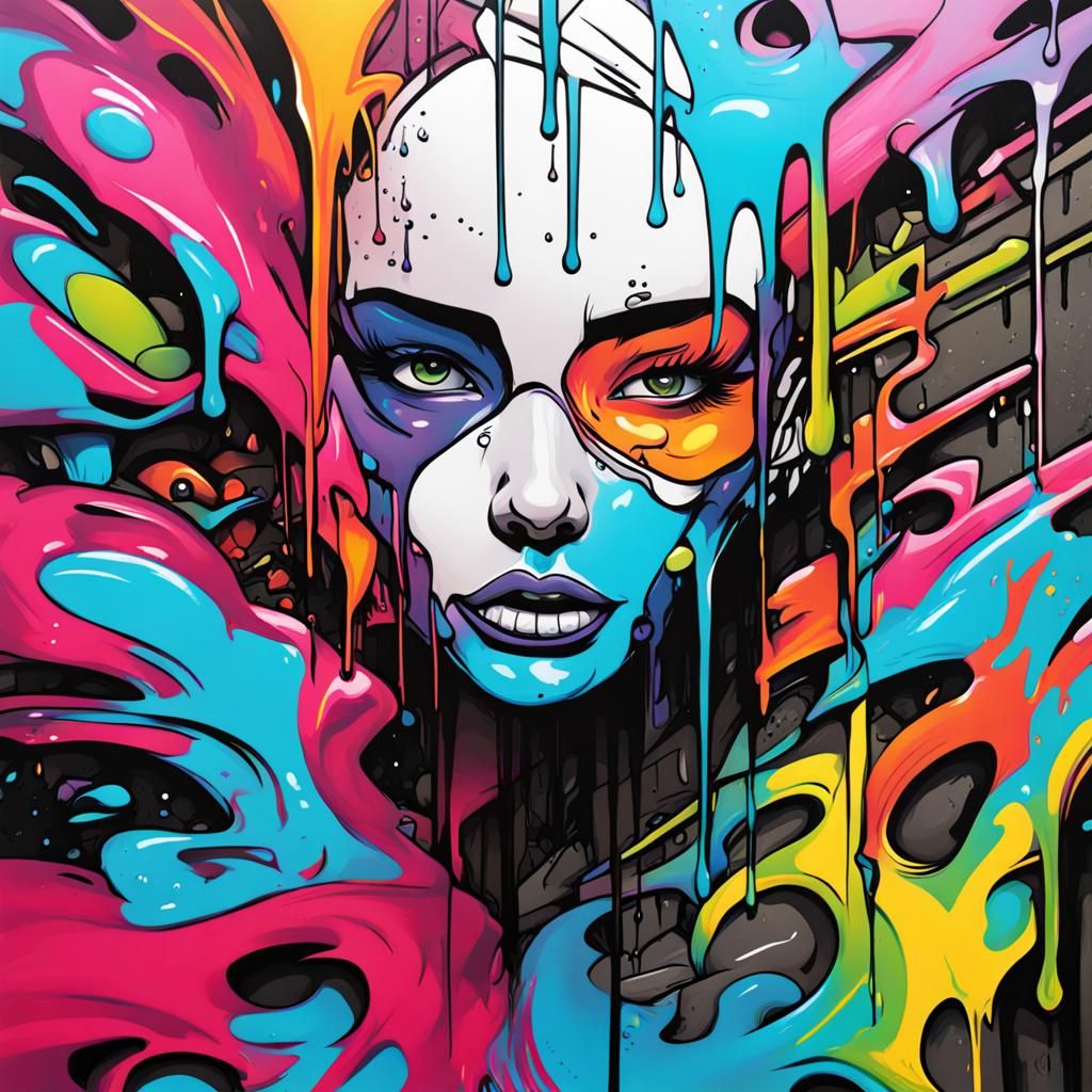 Colorful Polychromatic Graffiti Art in Ultra Quality