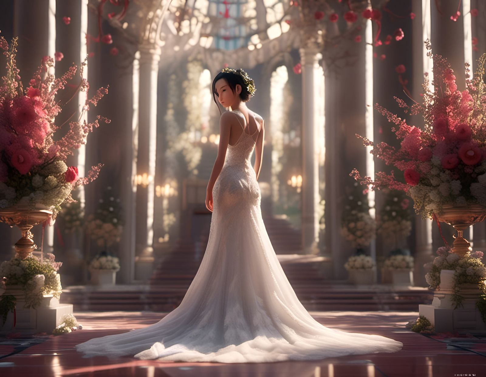 DND Rouge in Vera Wang Dress, 3D Render