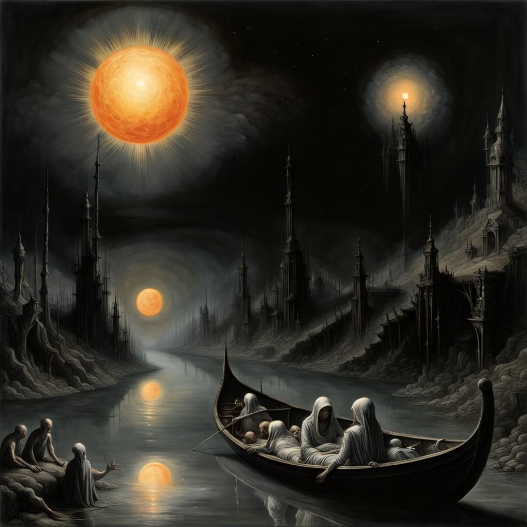 Surreal River of Transparent Bodies: Horror Dreamscape