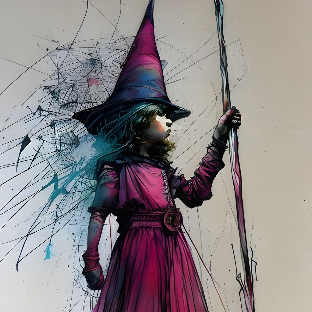 Detailed Wizard Portrait in Contemporary Style