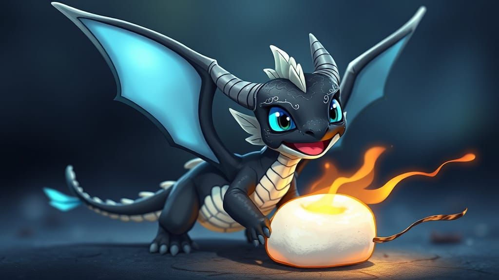 Tiny Dragon Toasts Marshmallow: Cel-Shaded Animation