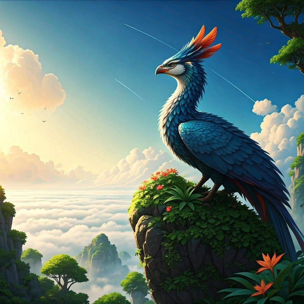 A kinnari, a harpy like creature from Thai mythology.