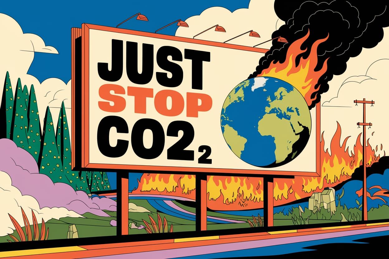 Climate Alarm in Hyperrealistic Style