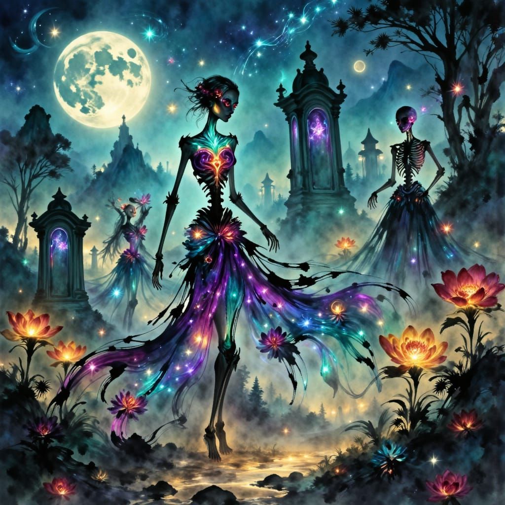 Undead Dancers Rise in Whimsical Graveyard