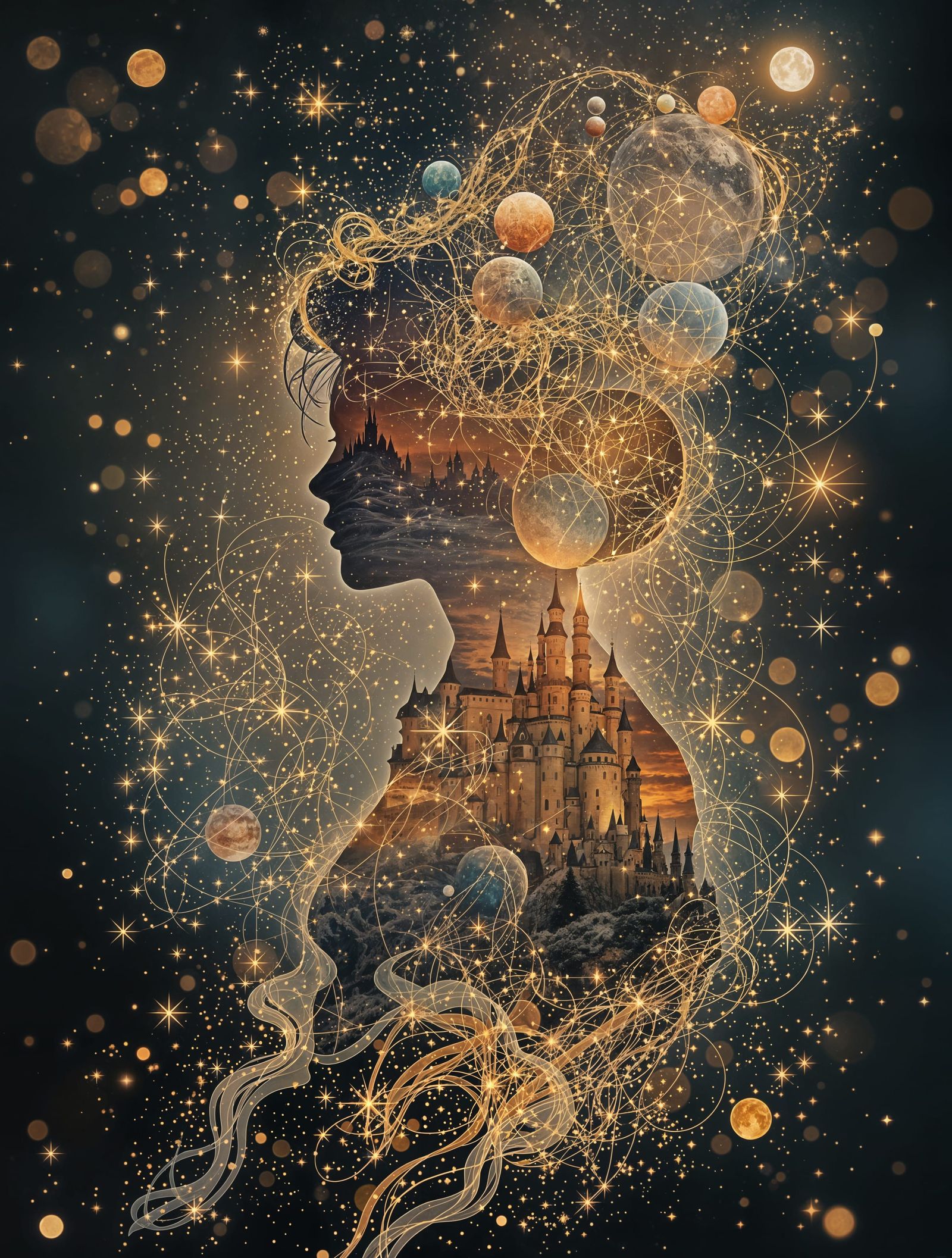 Mystical Pixie Castle Cosmic Dreamscape