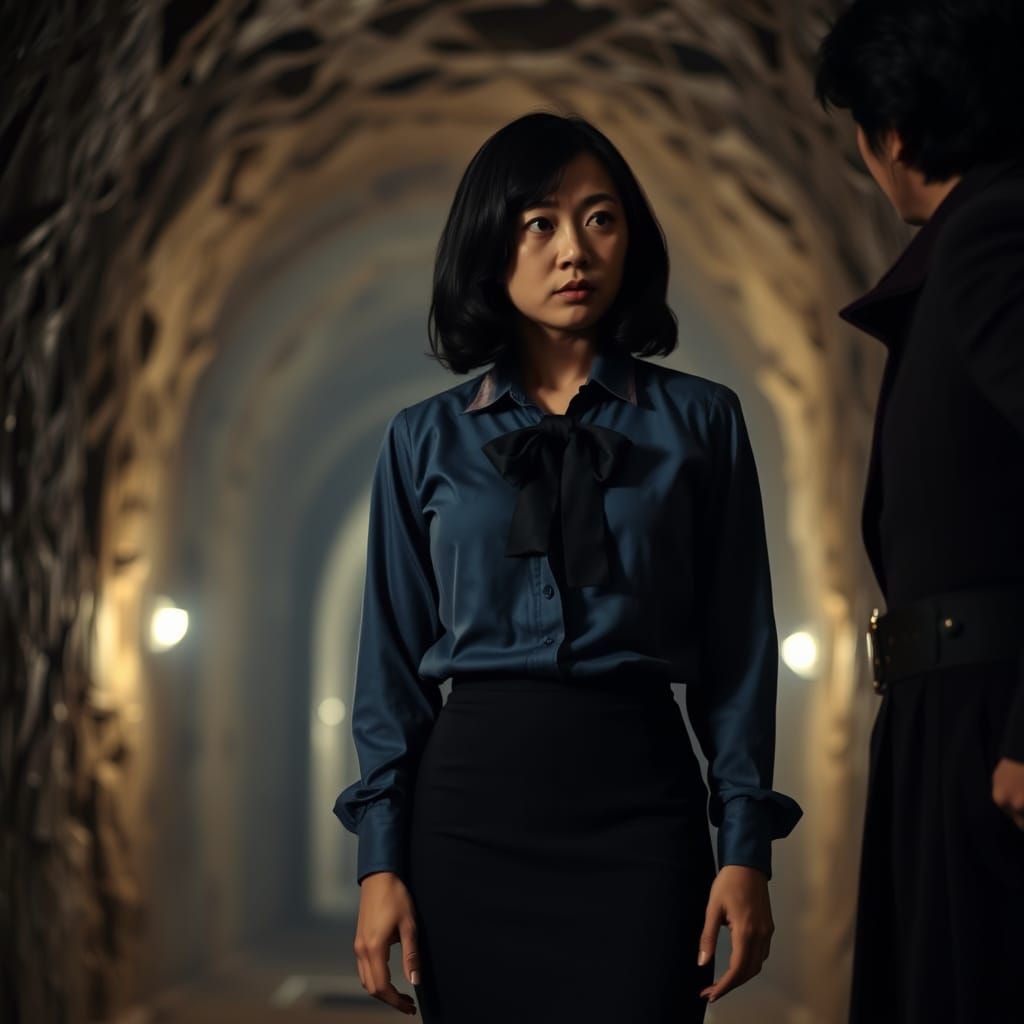 Korean Author and Doctor Strange in Catacomb