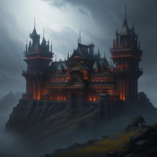 Intricate Kirigami Design in Digital Matte Painting