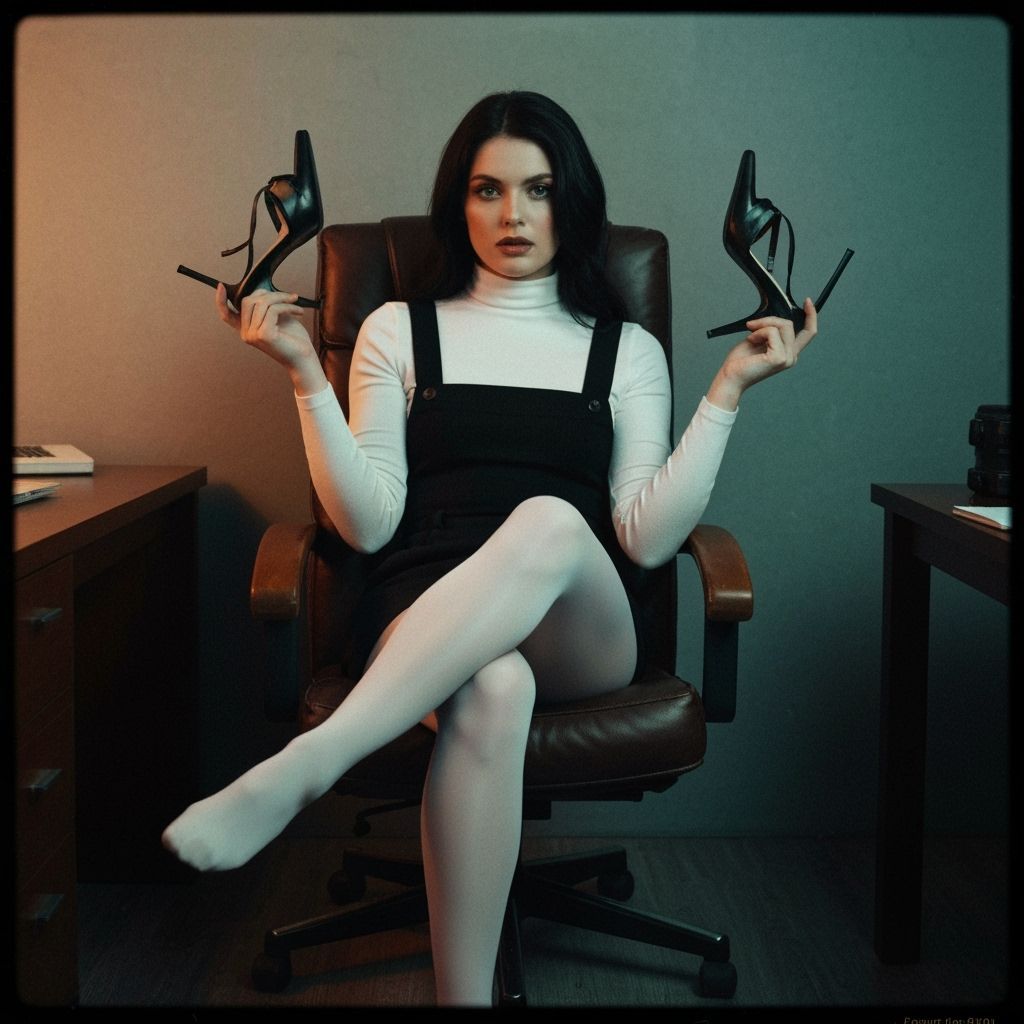 Cinematic Portrait of Woman with Mary Jane Shoes