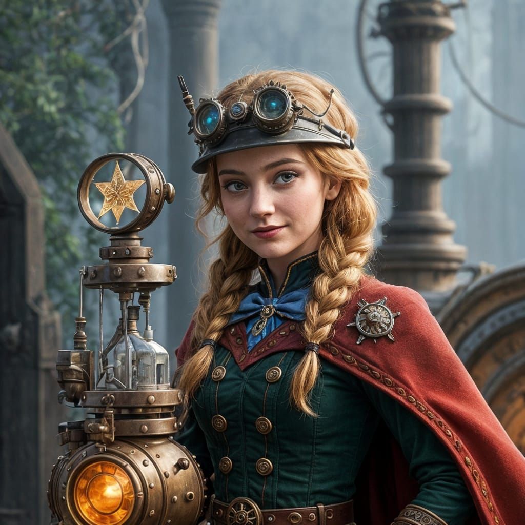 Steampunk Princess Anna Discovers Scientific Secrets