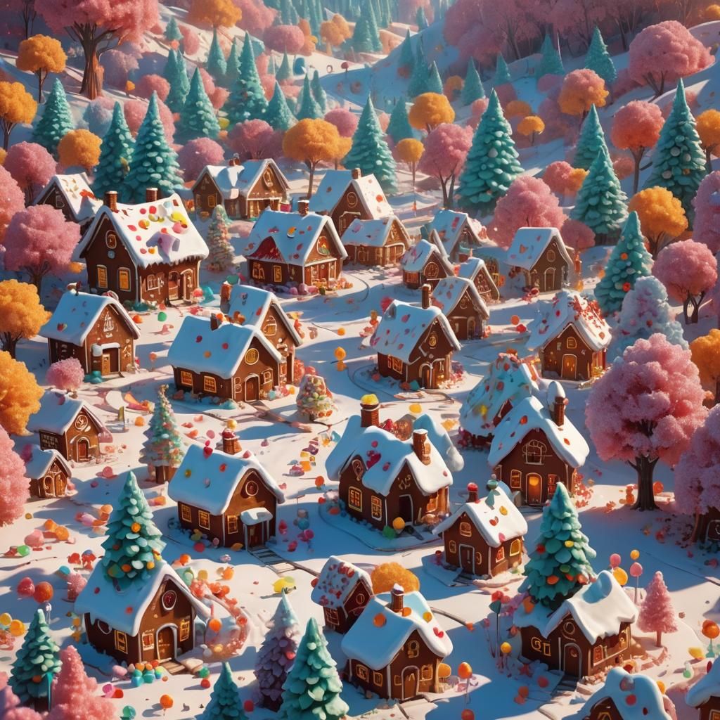 Candy Wonderland: Fantasy Art in Sugary Landscape