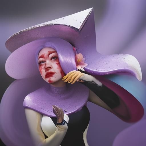 Wounded Nun Un-Wimpling Herself