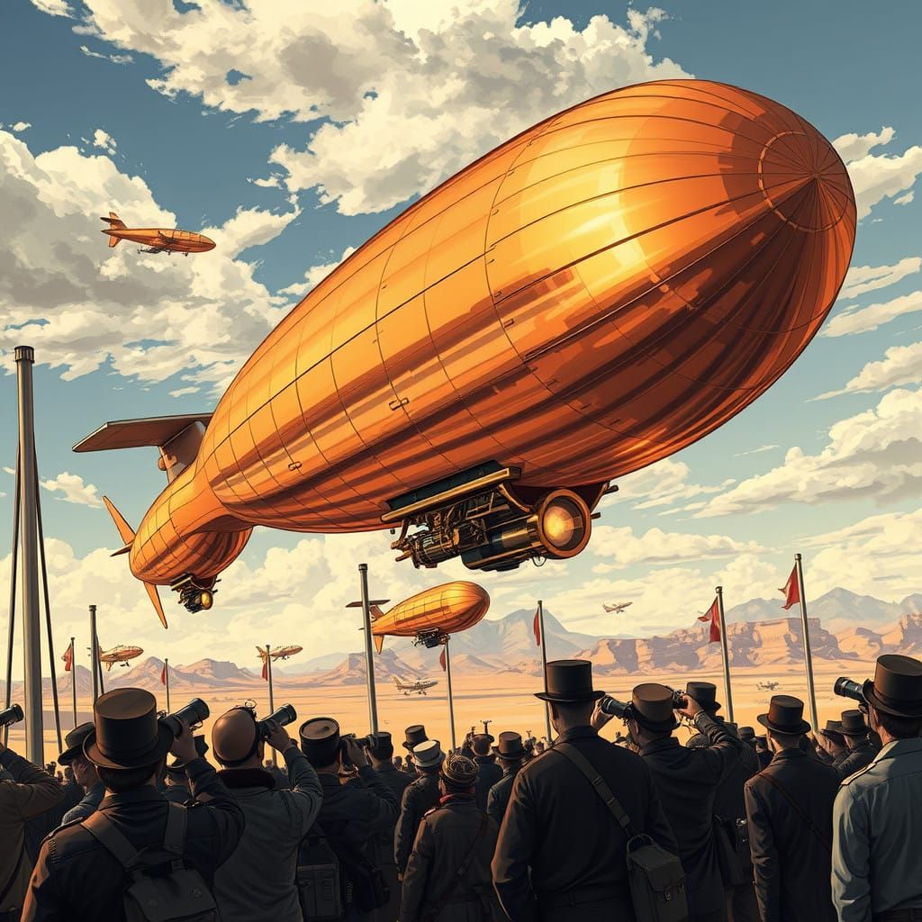 Copper-Winged Dirigibles Soar Through Reno Air Races in Stea...