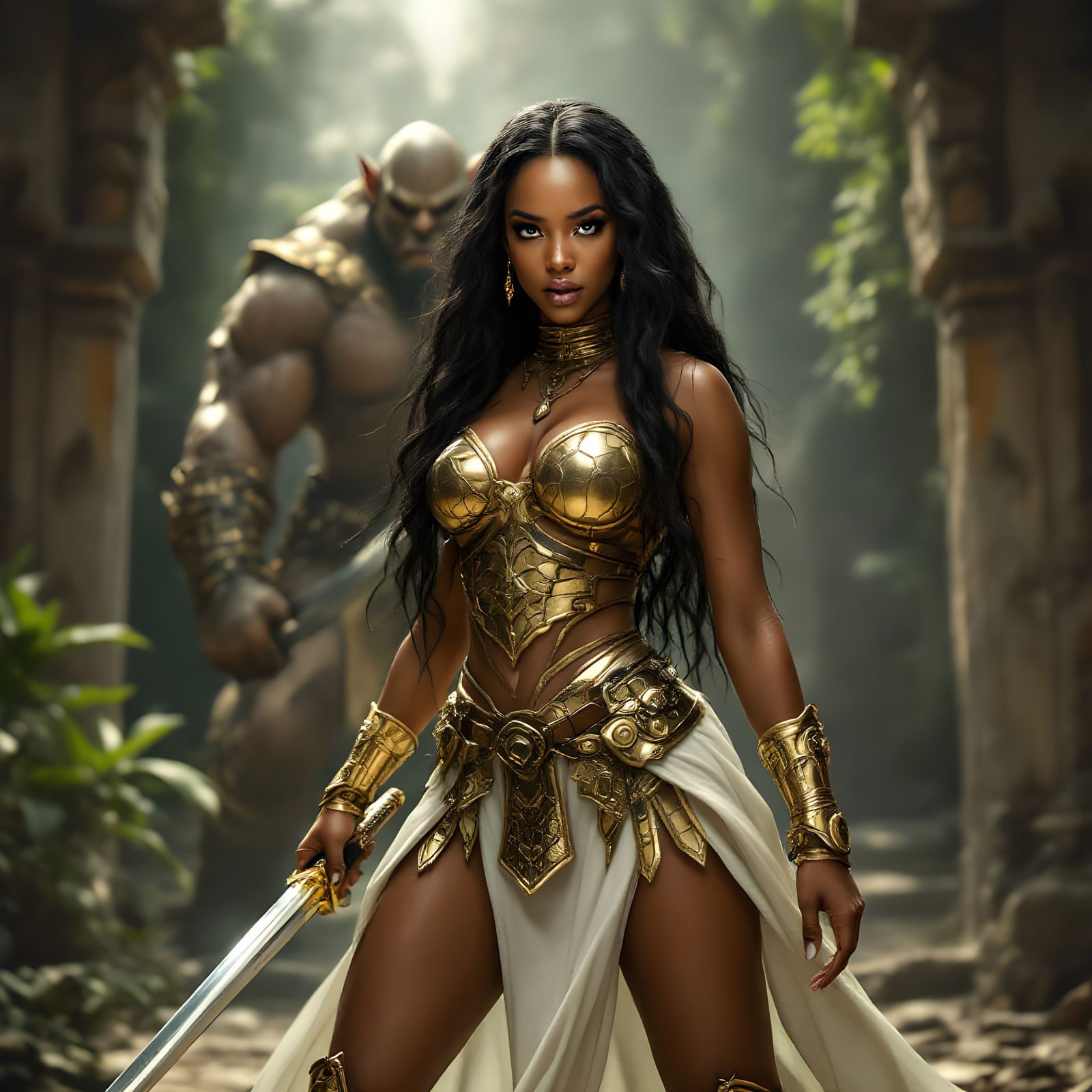 Kelly Rowland as Warrior Goddess in Ancient Temple