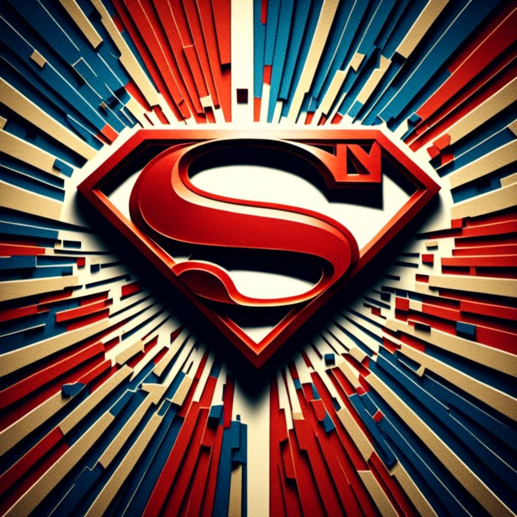 Superman Logo in PaperWonderland Style