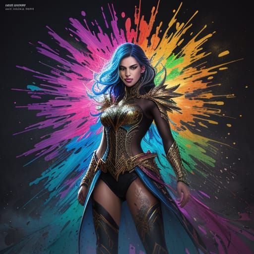 Leila in Hyperrealistic Splash Art Style