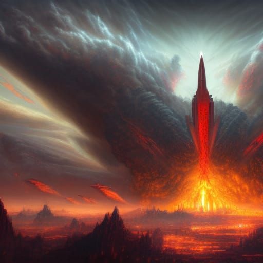 Sodom's Destruction: A Matte Painting Concept