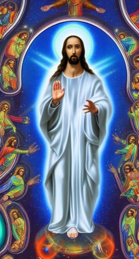 The holographic AI cosmic Christ.