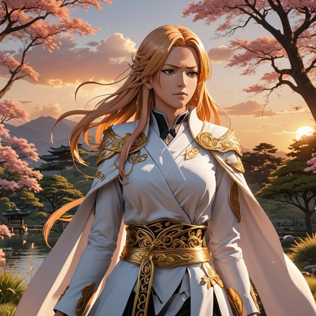 Rangiku in Sunset: 3D Anime Art