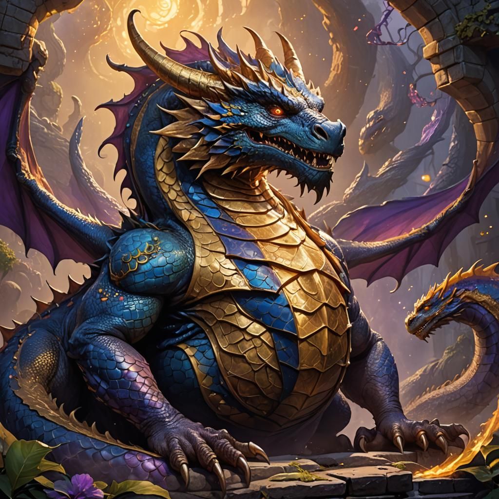 Fantasy Dragon Reveals Enormous Belly