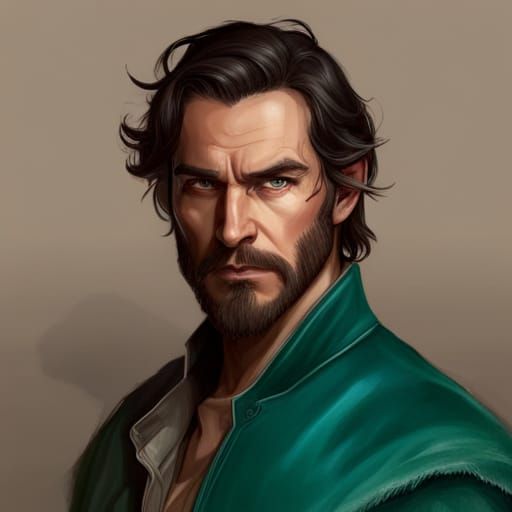 Sorcerer Portrait in Fantasy Art Style