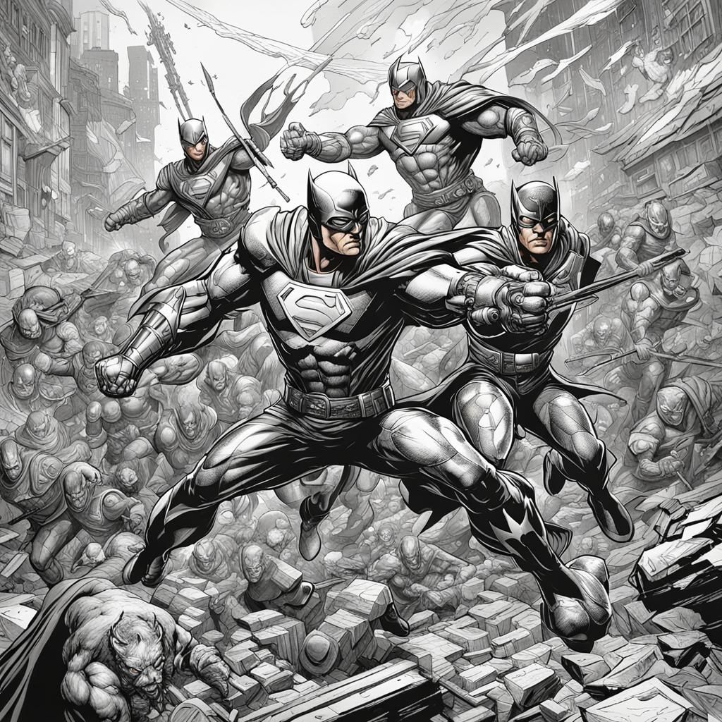 Flash Superhero Battle Scene in Graphic Art Style