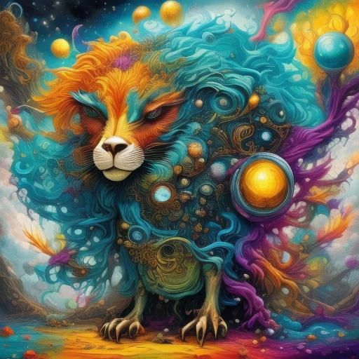 Surreal Horror Character in Steampunk Style