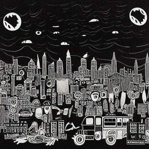 Dreamcore Cityscape at Midnight