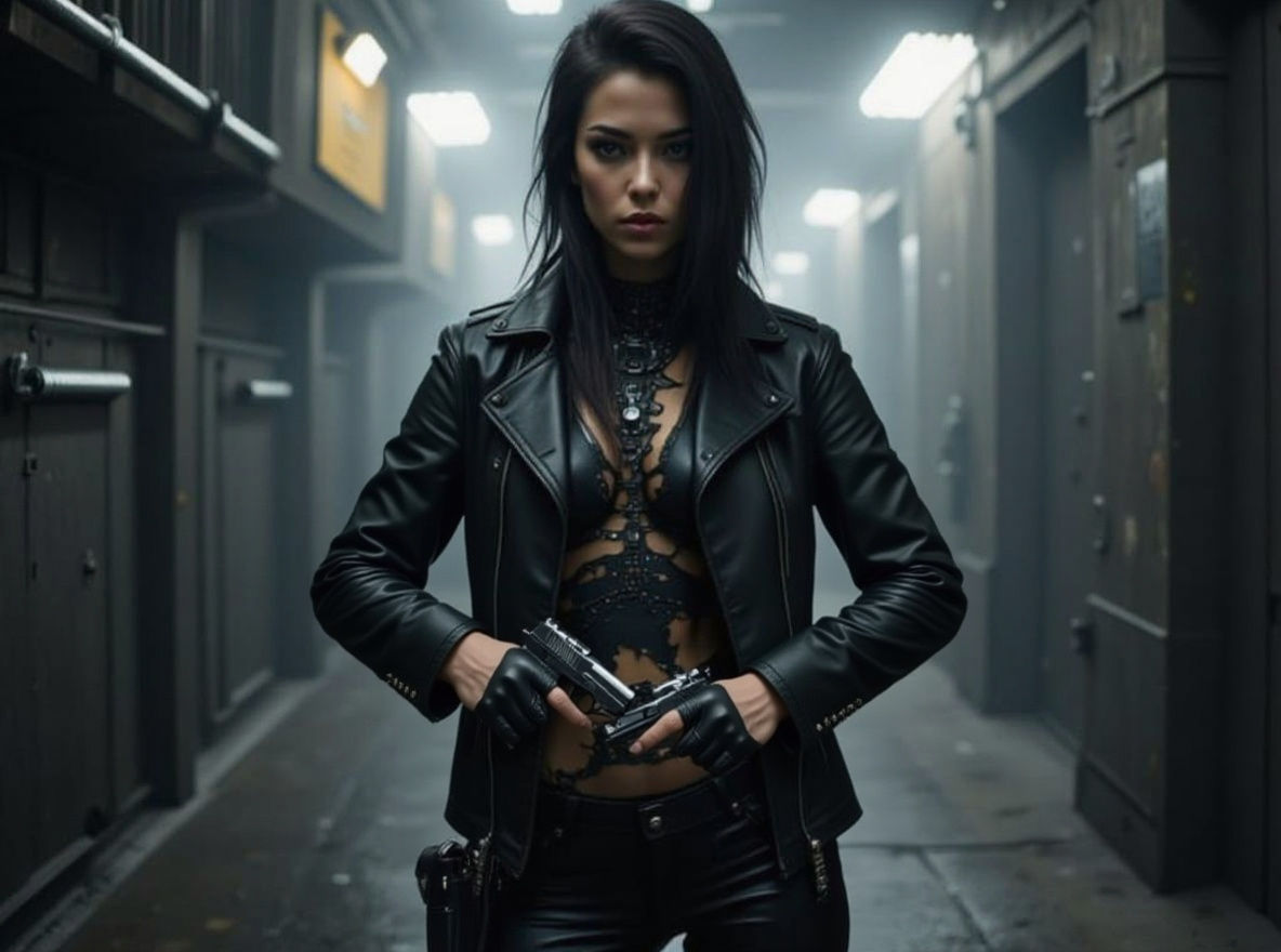 Female Terminator with Cybernetic Details