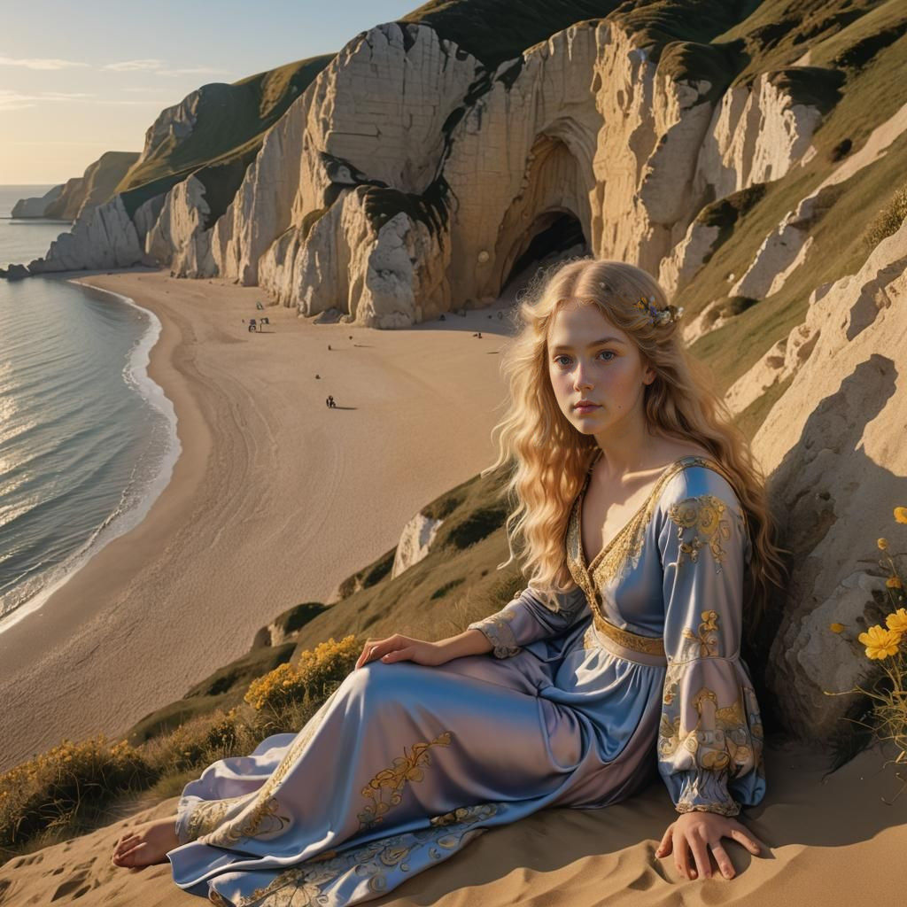 Durdle Door Art Nouveau Coastal Scene