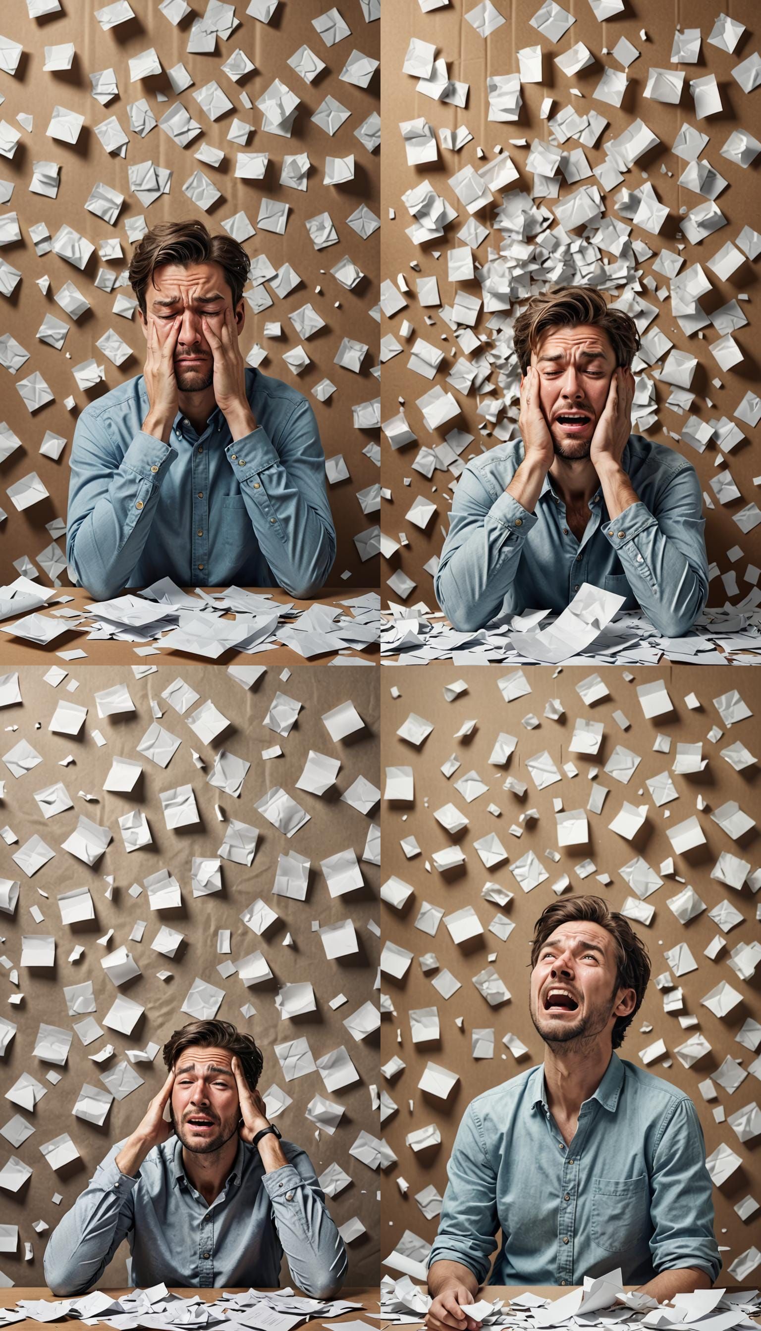 Photorealistic Image of Stress and Failed Attempts