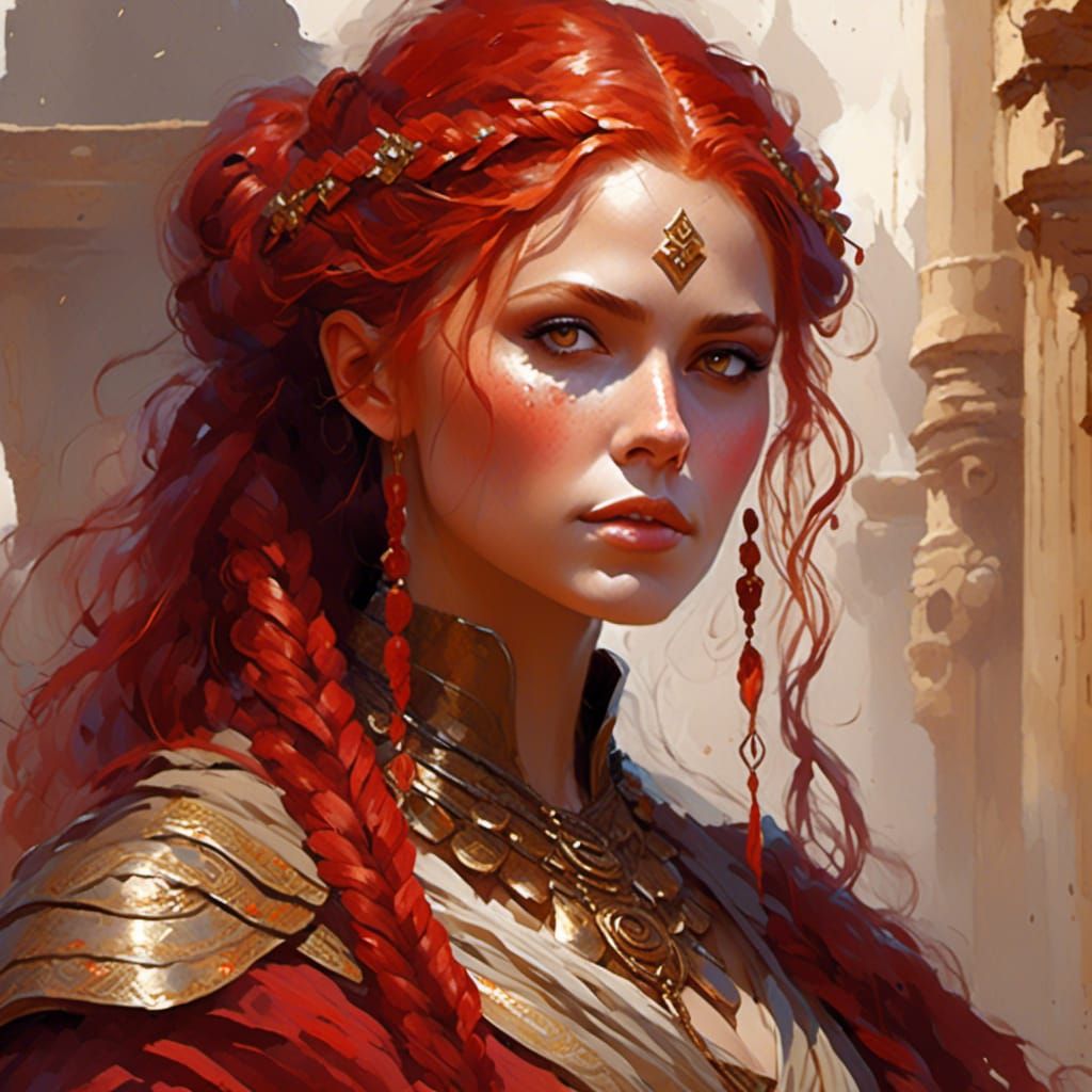 Scaled Woman in Jedi Robes Portrait