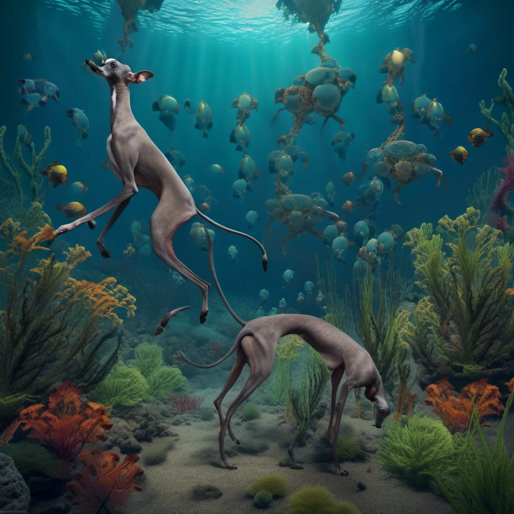 Italian Greyhound Porpoises in their natural habitat 🙃