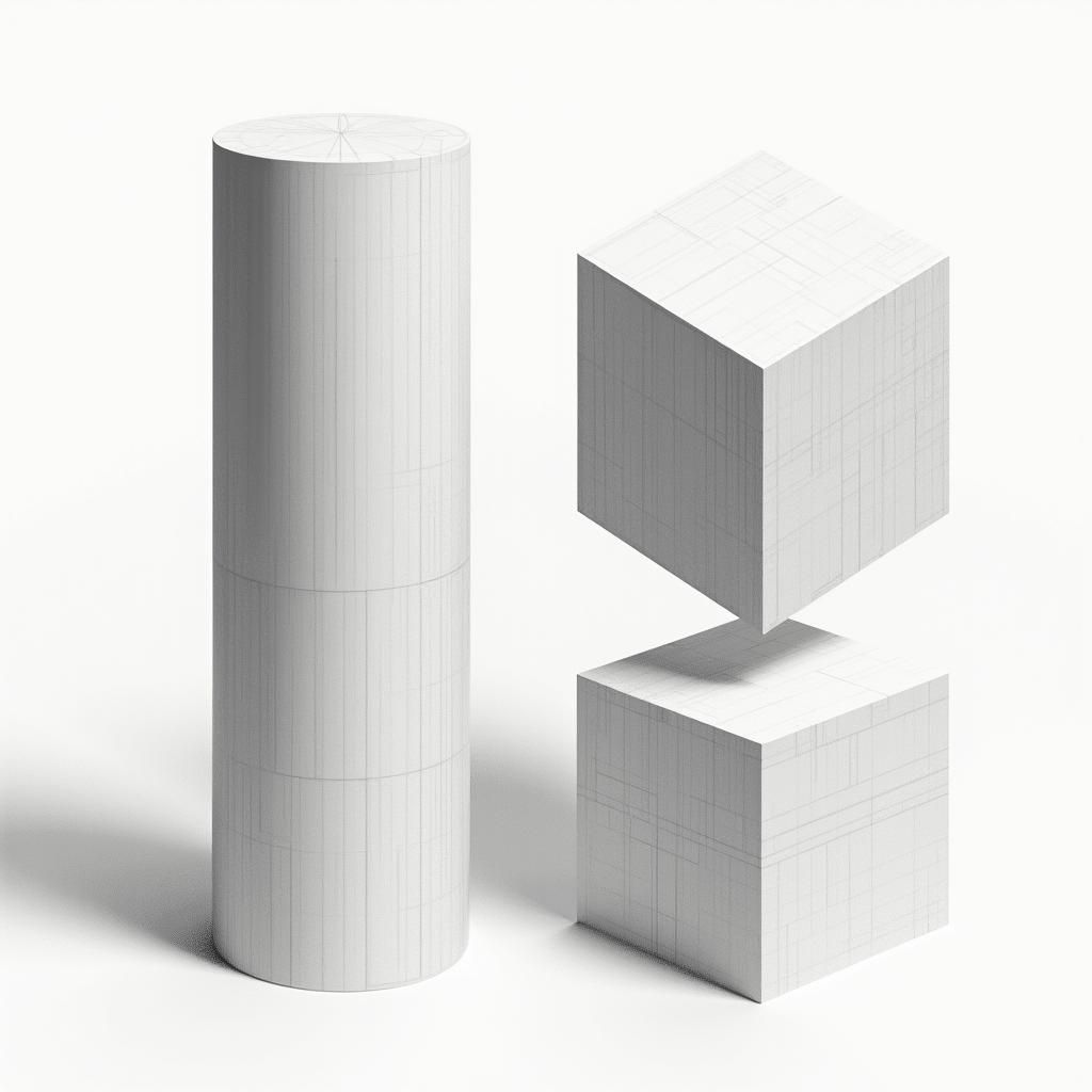 Geometric Forms: Cylinders and Cuboids in Pencil Shading