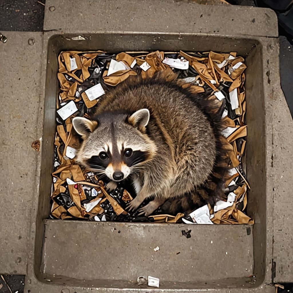 Raccoon's Grim End: Urban Wildlife Tragedy