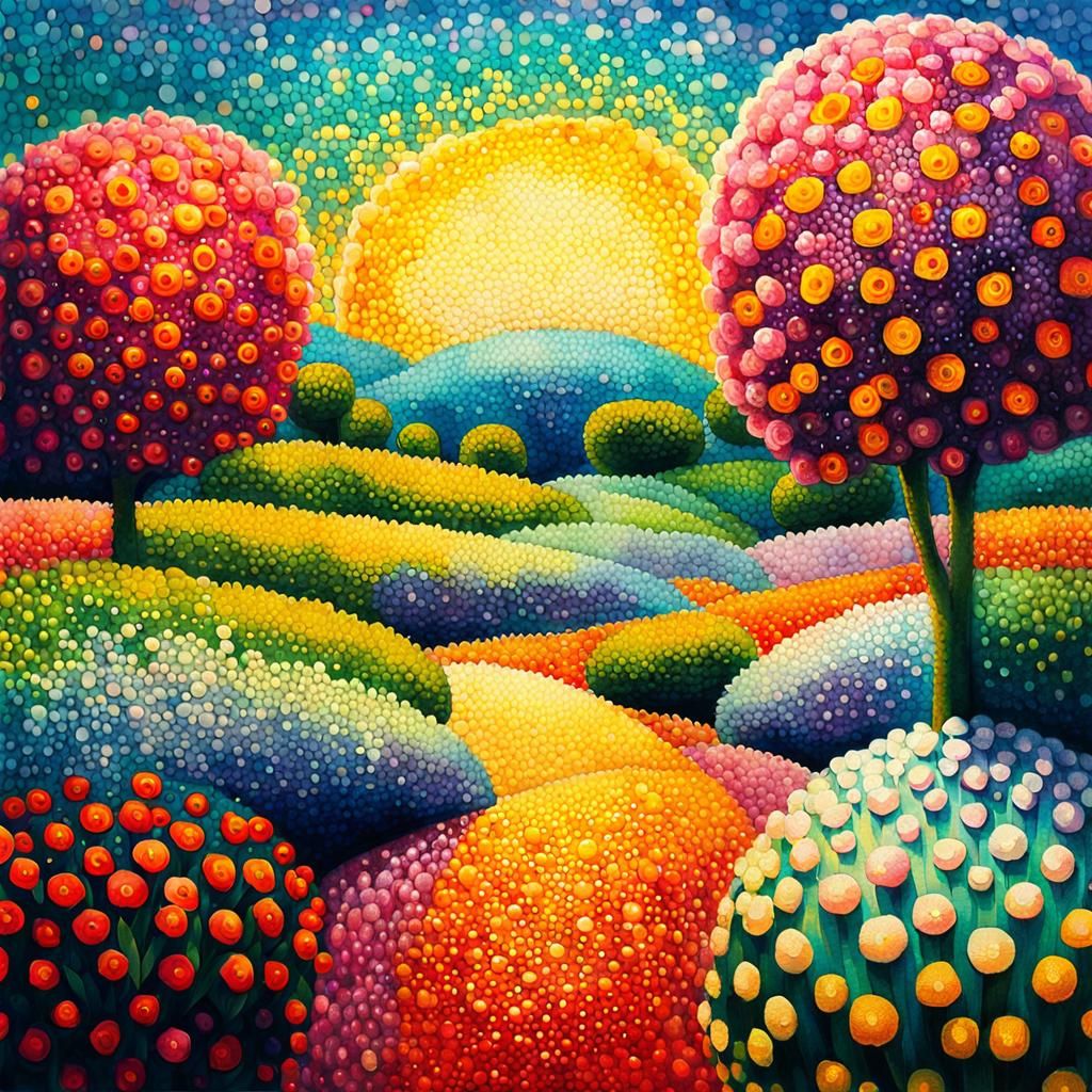Pointillism Landscape