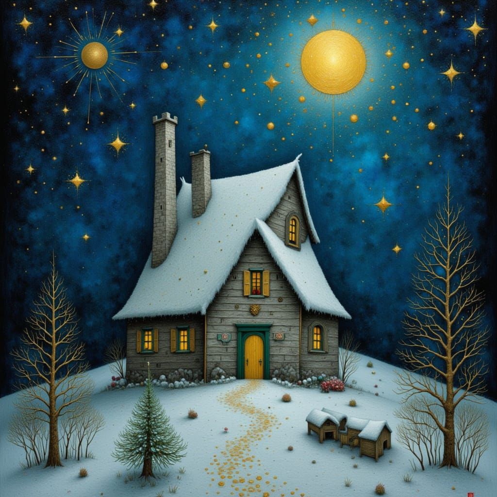 Spirit of Christmas in Surreal Style