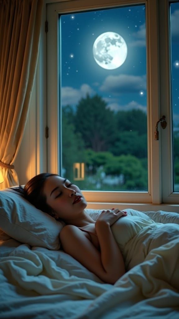 Moonlit Princess Bedroom Scene in Hyperrealism
